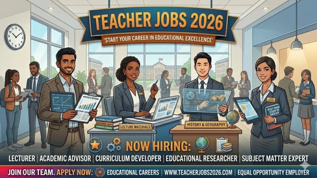 Teacher Jobs 2026 for Post-Graduates: PGT Teacher, Lecturer & Academic Staff Recruitment Teacher Jobs 2026
